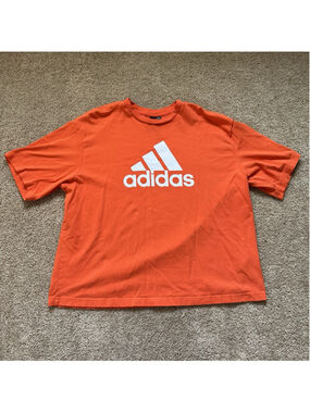 Adidas Mens XL Orange T-Shirt Casual Comfort